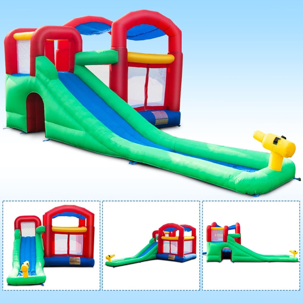 Aimee Lii Inflatable Moonwalk Slide Bounce House with Storage Bag, Kids Bounce House for 3-10