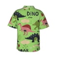 thumbnail image 3 of Bixox Men's Hawaiian Shirts Men's Cute Dinosaurs Print Short-Sleeve Shirt-Small, 3 of 8