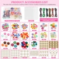 thumbnail image 3 of NUAHRHY Bead Keychain Kit DIY Beaded Keychain Making Kit Bag Charm Making with Acrylic Heart Flower Alphabet Bead Key Chain Supplies for Handmade Party, 3 of 10