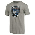 thumbnail image 2 of Men's Gray San Jose Earthquakes Distressed Primary Logo Tri-Blend T-Shirt, 2 of 3