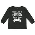 thumbnail image 3 of Inktastic Kickboxing Future Kickboxer Like Daddy Boys or Girls Long Sleeve Toddler T-Shirt, 3 of 5