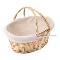 thumbnail image 4 of Multi-Use Picnic Basket Tote with Soft Fabric - Versatile Laundry Basket for Baby, Child, and Home Storage in Khaki, 4 of 8