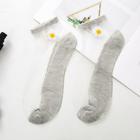 

Zzwxwb Socks For Women&Men Fashion Women Mesh Ladies Breathability Patchwork Thin Socks Women’S Stockings Gray One Size