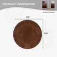 thumbnail image 4 of Home Weavers Classy Bathmat 100% Cotton Tufted Bath Rug, Extra Soft and Absorbent Bath Rugs, Non-Slip Bath Mats, Machine Washable bath rugs for Bathroom, 30" Round, Chocolate, 4 of 10