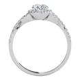 thumbnail image 3 of Aonejewelry 0.50 Carat Halo Diamond Engagement Ring 14K Solid White Gold, 3 of 4
