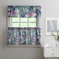 thumbnail image 2 of Pioneer Kitchen Curtains and Valance Set 24 Inch Tier Fairy Tale Flowers and Butterfly Curtains Small Drapes for Cafe Living Room Bathroom Farmhouse 3 Pieces Set Rod Pocket, 2 of 6