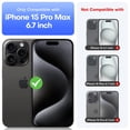 thumbnail image 2 of Funda MOBOSI para iPhone 15 Pro Max con protector de pantalla, 2 of 7