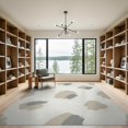 thumbnail image 2 of ODIKA 9'x12' Washable Area Rug Low Pile, Flatwoven, Beige Farmhouse Boho Asymmetrical Scattered Details An Under for Great Room, Indoor Concept, Large Living, 2 of 7