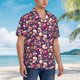 thumbnail image 3 of Fotbe music Skull record Guitar Camisa Hawaiana para Hombre Unisex – Camisa Casual de Verano con Botones de Manga Corta de Algodón y Lino,Medium, 3 of 7