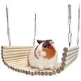 thumbnail image 1 of Chinchilla Wooden Suspension Bridge Platform Toy, Small Animal Climbing Toys for Guinea-Pigs Sugar Glider Squirrel and Other Small Animals (Birch 20*35cm), 1 of 5