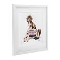 thumbnail image 2 of Stupell Industries Art Deco Luxury Fashion Books & Dog White Framed Print Under Glass, 13 x 13, by Amanda Greenwood, 2 of 8