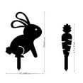 thumbnail image 3 of LSLJS Easter Bunny Yard Signs with Stakes, Easter Decorations Acrylic Hollow Black Rabbit Garden Stakes, Waterproof Outdoor Spring Decor Vintage Bunny Sign Party Favor Supplies for Lawn Patio Yard, 3 of 8