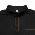 thumbnail image 5 of Men's Short Sleeve Henley Pullover Light Weight Tee Shirts Button Shirt Top for Summer Casual Black M, 5 of 9