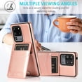 thumbnail image 5 of Phone Case for Samsung Galaxy S20 Ultra Glaxay S20ultra 5G with Tempered Glass Screen Protector Credit Card Holder Wallet Cover Stand Leather Cell Gaxaly 20S S 20 A20 20ultra G5 Cases Women Men, 5 of 7