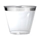 thumbnail image 1 of Injueey Taza desechable higiénica y fácil de usar para todas las ocasiones, vasos desechables con borde dorado, 100 pack/lote Mostrada Borde de oro rosa., 1 of 6