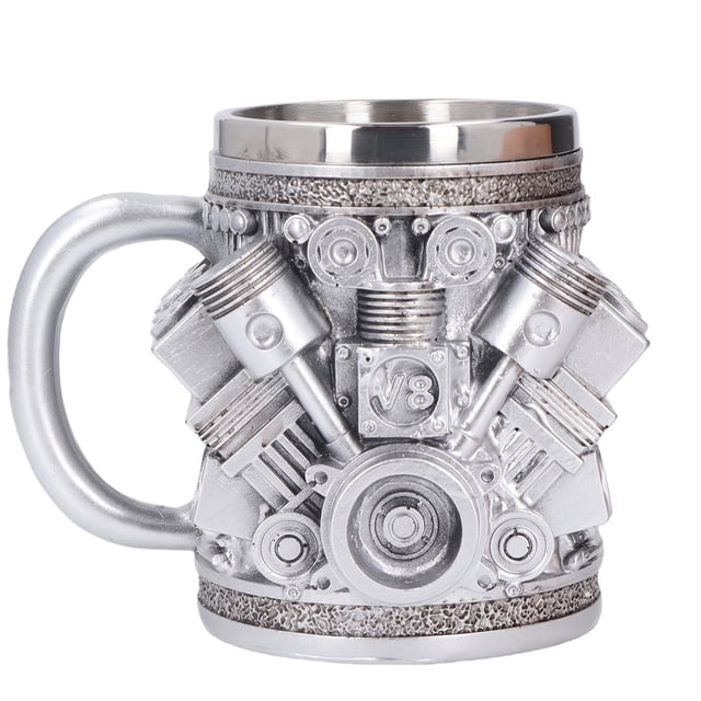 Taza De Café, Resina De Acero Inoxidable De Acero Inoxidable Taza De Café De Motor De Automóvil Tridimensional Taza De Bebidas Frías Portátil