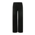 thumbnail image 5 of Huesdet Women's Wide Leg Boyfriend Jeans Straight Leg Denim Pants High Rise Baggy Jeans Casual Loose Jeans(Dark Gray,L), 5 of 9