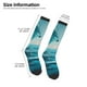 thumbnail image 2 of Fotbe Turquoise Ocean Reflection Calcetas Divertidas Estampadas para Hombre y Mujer, Calcetas de Algodón hasta la Rodilla para Caminar, Correr, Enfermería y Embarazo, 2 of 6