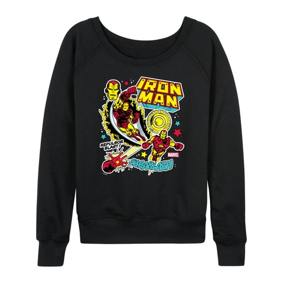 Marvel Iron Man - Sticker Style - Women's French Terry Pullover Sweatshirt