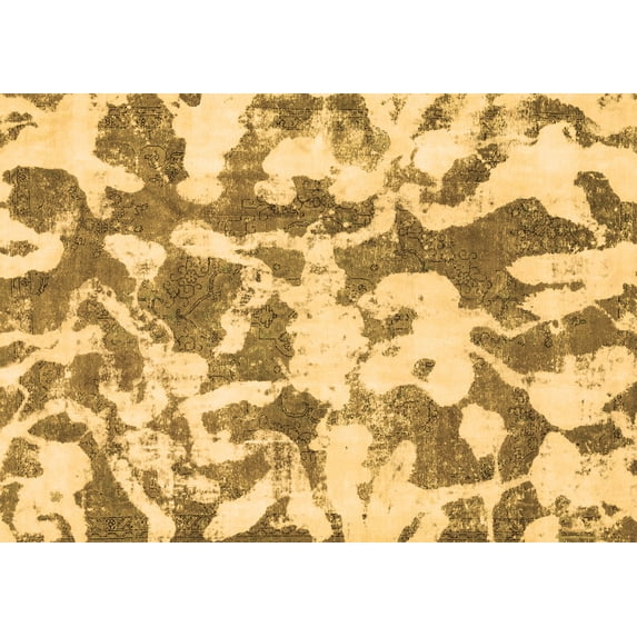 Ahgly Company Indoor Rectangle Abstract Brown Modern Area Rugs, 2' x 3'