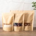 thumbnail image 3 of 10 piezas de embalaje con cierre de cremallera, bolsa de papel kraft con ventana, bolsas de pie para regalo, bolsas de embalaje de té, frutas secas, bolsas con cierre autoadhesivo, 3 of 4
