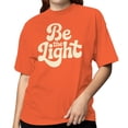thumbnail image 2 of Smartprints Be the Light Inspirational Women's T-Shirt Orange, Cotton, S, 2 of 4