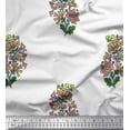 thumbnail image 1 of Soimoi Poly Georgette Fabric Leaves & Floral Block Decor Fabric Printed Yard 42 Inch Wide, 1 of 3
