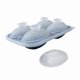 thumbnail image 1 of Molde grande de silicona ovalado for bolas de hielo, máquina for hacer cubitos de hielo de fácil liberación con 4 orificios, con tapa y embudo, 1 of 3