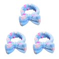 thumbnail image 2 of Sonducket Diadema Bowknot Banda elástica para la cabeza Suavidad Accesorios para el cabello Diadema para de cara Sporting Yoga Azul fresa Type1 NO1, 2 of 6