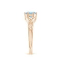 thumbnail image 6 of Angara Natural 0.72 Ct. Aquamarine Solitaire Ring in 14K Rose Gold for Women (Ring Size: 3.5), 6 of 12