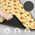 thumbnail image 3 of Kdxio Coffee Plaid Sunflower Print Car Floor Mats Universal SUV Front Rear Floor Foot Mats 4-Piece Full Set with Non-Slip Rubber Backing Car Accessories for Most Cars, 3 of 7