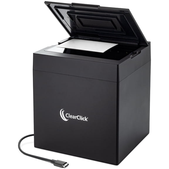 ClearClick InstaScan Photo Scanner - Scans Each Photo Virtually Instantly - Compatible with 4x6, 5x7, & Smaller Photos - No Drivers Required - USB-C Connection - Software Included - For PC & Mac