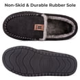 thumbnail image 6 of HomeTop Men's Suede Memory Foam Moccasin Slippers Soft Plush Warm Lining House Shoes, 6 of 6