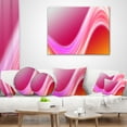 thumbnail image 4 of Designart Pink Abstract Curved Lines - Abstract Throw Pillow - 16x16, 4 of 5