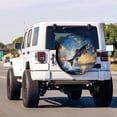 thumbnail image 2 of Spare Tire Cover with Backup Camera Hole, Universal Wheel Tire Cover Tire Protectors for Trailer RV Van SUV Truck Camper and Many Vehicle, 2 of 10