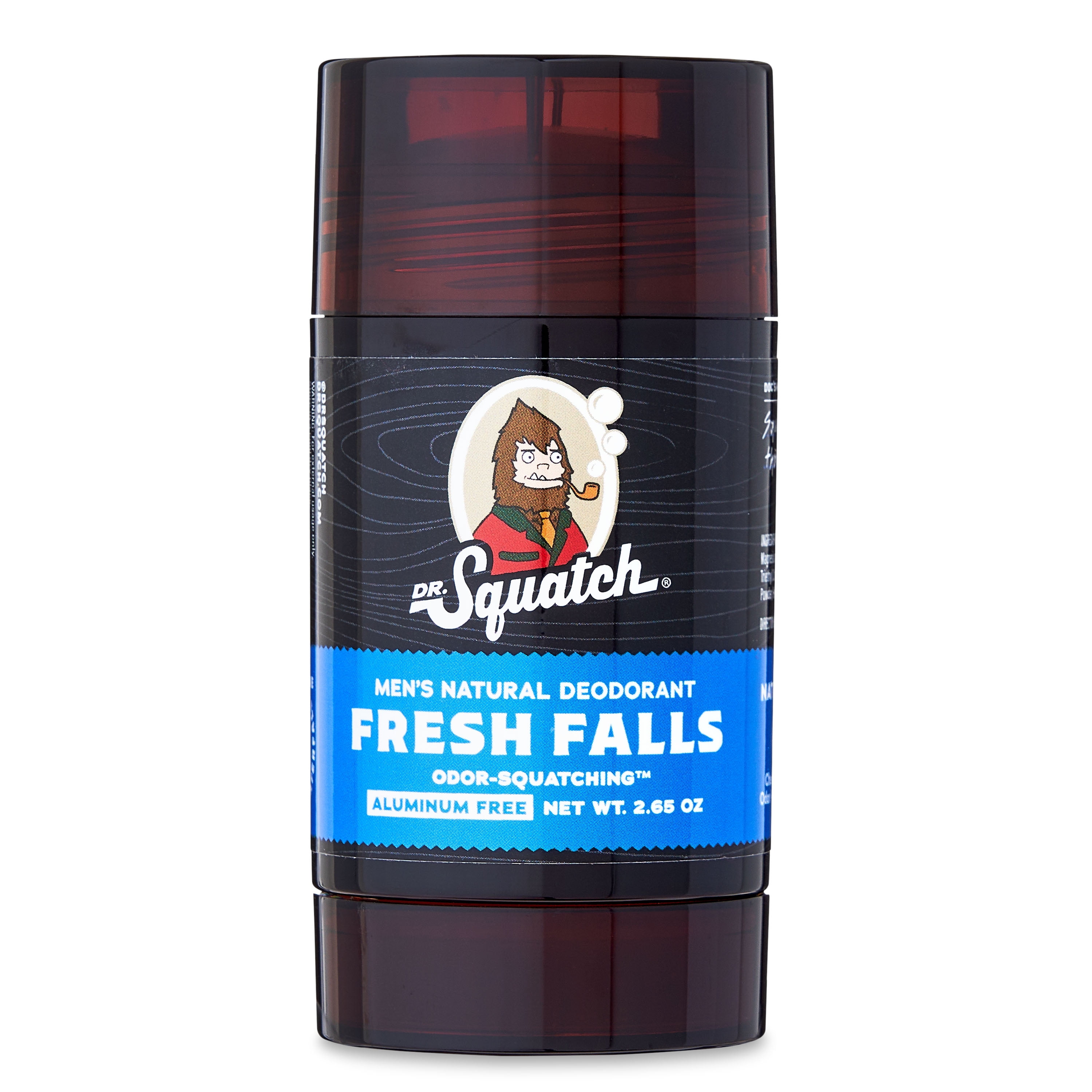 Dr. Squatch Natural Deodorant for Men Aluminum Free - Fresh Falls 2.65 oz (1 Pack)