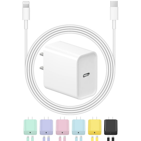 Charger ROMITAZ Cargador rápido USB C de 20 W para iPhone con cable de 6 pies