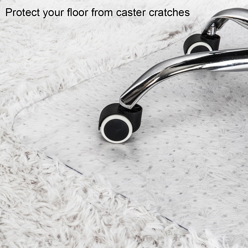 Lowestbest PVC Office Chair Mat with Nail, Transparent Office Chair Mats for Carpet, Computer Chair Mat for Hardwood Floors