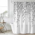 thumbnail image 6 of Eucalyptus Leaves Shower Curtain Set - Extra Long 72" x 96" Washable Bathtub Curtain with 12 Hooks, Grey Summer Botanical Weeping Waterproof Fabric Stall Shower Curtains for Bathroom/Bathtub Décor, 6 of 6