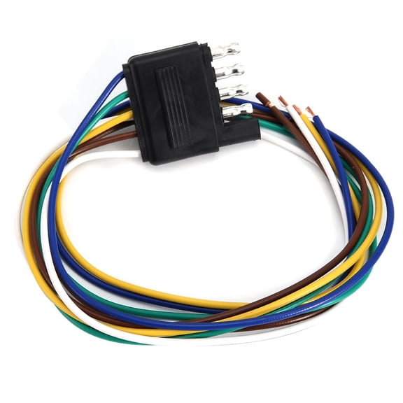 Falleo Clearance 5 Pin Flat Plug 5 Way Flat Trailer Wire Harness Extension Connector Plug 25inch