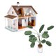 thumbnail image 5 of Miniature Plant, 1:12 Scale White Glass Bottle Dollhouse Bonsai Mini Simulation Vivid For Adults, 5 of 7