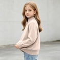 thumbnail image 5 of Lmnyox Sweaters for Kids Loose Solid Color Mock Neck Long Sleeve Knit Pullover Classic Winter Warm Sweaters, 5 of 9