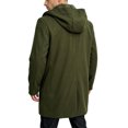 thumbnail image 5 of Trikvn Men Peacoat Wool Winter Trendy Tweed Long Hooded Double Breasted Overcoat Warm Vintage Outerwear with Pockets Thermal, 5 of 8