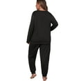thumbnail image 7 of Cueply Womens Plus Size Pajama Set Long Sleeve Pjs for Women Soft Sleepwear Loungewear Nightwear With Pockets, 7 of 7