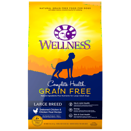 UPC: 0076344891536 | Wellness Complete Health Natural Grain Free Dry Large Breed Dog Food Chicken 24-Pound Bag