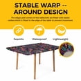 thumbnail image 4 of Mexico Flower Table Cloths for 3 Foot Rectangle Tables, Abstract Geometric Colorful Floral Plant Patio Waterproof Elastic Fitted Tablecloths, Washable Rectangular Table Cover for Camping, 4 of 8