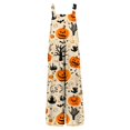 thumbnail image 6 of Stralyhd Bat Print Women's Jumpsuits Halloween Party Sleeveless Jumpsuit Night Club Jumpsuits with Pockets Scary Pumpkin Pattern Wide Leg Trousers Multicolor 3XL, 6 of 6