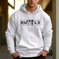 thumbnail image 2 of Men's 330g 100% Cotton  Casual Pullover Drawstring Hoodie With Pocket-odometer pattern, 2 of 15