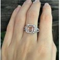thumbnail image 5 of HeartsAndYou 2.4ct Natural Morganite Diamond Ring Halo Split Shank 100% 14k SOLID White Gold, 5 of 8