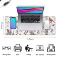 thumbnail image 5 of Long Mouse Pads for Desk,White Christmas Bird and Pine Pattern Desk Mats on Top Of Desks, Desk Mouse Pad Extra Large with 3mm Non-Slip Base and Stitched Edge for Gaming,Office,Work,Home 31.5x11.8in, 5 of 5